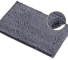 Load image into Gallery viewer, Rectangle Microfiber Bathroom Rug, 15x23 inch, Dark Gray
