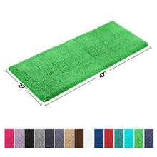 Load image into Gallery viewer, Rectangle Microfiber Bathroom Rug, 27x47 inch, Green