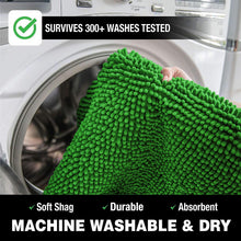 Load image into Gallery viewer, Bathroom Rugs Luxury Chenille 2-Piece Bath Mat Set, Large, Green