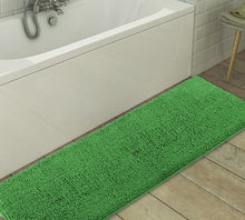 Load image into Gallery viewer, Runner Microfiber Bathroom Rug, 21x59 inch, Green