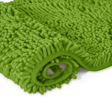 Load image into Gallery viewer, 2 Piece Bath Rug + Square Cutout Toilet Mat Set, Green