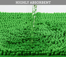 Load image into Gallery viewer, Rectangle Microfiber Bathroom Rug, 24x39 inch, Green