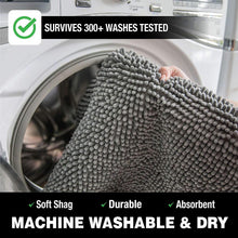 Load image into Gallery viewer, Luxury Chenille Bathroom Rugs 2-Piece Bath Mat Set, Small, Grey