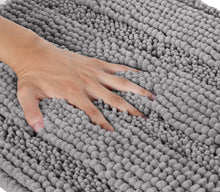 Load image into Gallery viewer, 2 Piece Rectangular Bath Rug Set, 15x23 + 27x47 inch, Light Grey