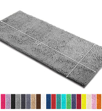 Load image into Gallery viewer, Runner Microfiber Bathroom Rug, 21x59 inch, Light Grey