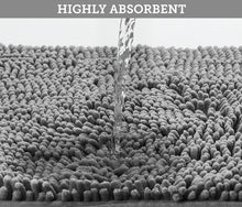 Load image into Gallery viewer, Runner Microfiber Bathroom Rug, 21x59 inch, Light Grey