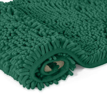 Load image into Gallery viewer, 2 Piece Bath Rug + Square Cutout Toilet Mat Set, Kelly Green