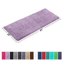 Load image into Gallery viewer, Rectangle Microfiber Bathroom Rug, 27x47 inch, Lavender