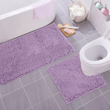 Load image into Gallery viewer, Bathroom Rugs Luxury Chenille 2-Piece Bath Mat Set, Large, Lavender