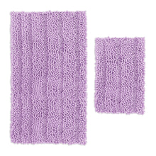 Load image into Gallery viewer, 2 Piece Rectangular Bath Rug Set, 15x23 + 27x47 inch, Lavender