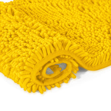 Load image into Gallery viewer, 2 Piece Bath Rug + Square Cutout Toilet Mat Set, Lemon Yellow