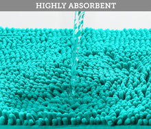 Load image into Gallery viewer, Rectangle Microfiber Bathroom Rug, 24x39 inch, Light Blue