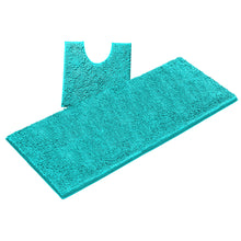 Load image into Gallery viewer, Luxury Microfiber 2-Piece Toilet & Bath Mat Set, XL, Light blue
