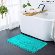 Load image into Gallery viewer, Rectangle Microfiber Bathroom Rug, 24x39 inch, Light Blue
