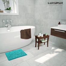 Load image into Gallery viewer, Rectangle Microfiber Bathroom Rug, 15x23 inch, Light Blue