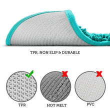 Load image into Gallery viewer, U-Shaped Toilet Bathroom Rug, 20x23, Light blue