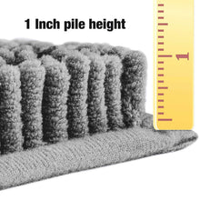 Load image into Gallery viewer, 2 Piece Bath Rug + Square Cutout Toilet Mat Set, Light Grey