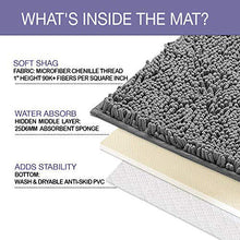 Load image into Gallery viewer, Rectangle Microfiber Bathroom Rug, 15x23 inch, Light Grey