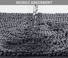 Load image into Gallery viewer, Microfiber Bathroom Rectangle Rug, 20x30 Inch, Light Grey