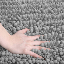 Load image into Gallery viewer, Rectangular 2 Piece Bath Rug Set | 20x30 + 15x23 inch | Light Grey