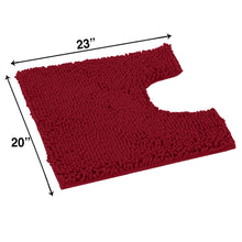Load image into Gallery viewer, U-Shaped Toilet Bathroom Rug, 20x23, Maroon