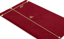 Load image into Gallery viewer, Rectangle Microfiber Bathroom Rug, 24x36 inch, Maroon-red