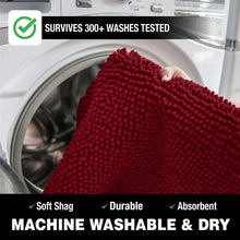 Load image into Gallery viewer, U-Shaped Toilet Bathroom Rug, 20x20, Maroon