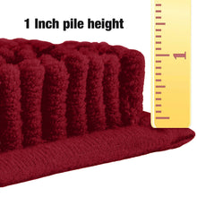 Load image into Gallery viewer, Rectangle Microfiber Bathroom Rug, 24x36 inch, Maroon-red