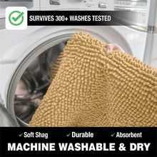 Load image into Gallery viewer, 2 Piece Bath Rug + Square Cutout Toilet Mat Set, Marzipan