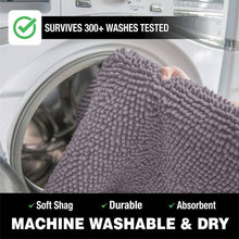Load image into Gallery viewer, 2 Piece Bath Rug + Square Cutout Toilet Mat Set, Mauve