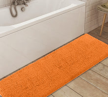 Load image into Gallery viewer, Runner Microfiber Bathroom Rug, 21x59 inch, Orange