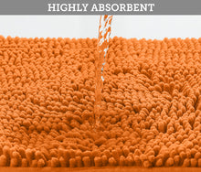 Load image into Gallery viewer, U-Shaped Toilet Bathroom Rug, 20x23, Orange