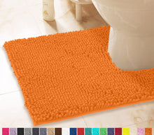 Load image into Gallery viewer, U-Shaped Toilet Bathroom Rug, 20x23, Orange