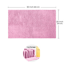 Load image into Gallery viewer, Microfiber Bathroom Rectangle Rug, 20x30 Inch, Pink