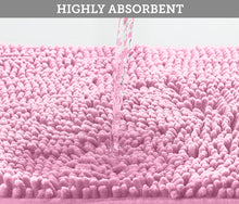 Load image into Gallery viewer, Bathroom Rugs Luxury Chenille 2-Piece Bath Mat Set, Large, Pink