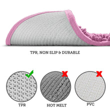 Load image into Gallery viewer, 2 Piece Bath Rug + Square Cutout Toilet Mat Set, Pink