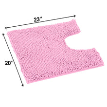 Load image into Gallery viewer, U-Shaped Toilet Bathroom Rug, 20x23, Pink