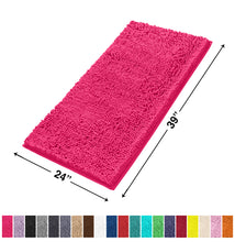 Load image into Gallery viewer, Rectangle Microfiber Bathroom Rug, 24x39 inch, Hot Pink