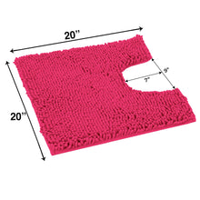 Load image into Gallery viewer, U-Shaped Toilet Bathroom Rug, 20x20, Hot Pink