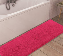 Load image into Gallery viewer, Runner Microfiber Bathroom Rug, 21x59 inch, Hot Pink