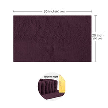 Load image into Gallery viewer, Microfiber Bathroom Rectangle Rug, 20x30 Inch, Plum