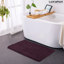 Load image into Gallery viewer, Rectangle Microfiber Bathroom Rug, 24x39 inch, Plum