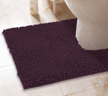 Load image into Gallery viewer, U-Shaped Toilet Bathroom Rug, 20x23, Plum
