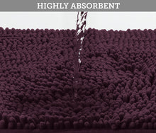 Load image into Gallery viewer, Rectangle Microfiber Bathroom Rug, 24x36 inch, Plum
