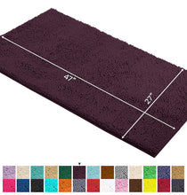 Load image into Gallery viewer, Rectangle Microfiber Bathroom Rug, 27x47 inch, Plum