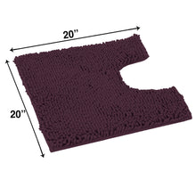 Load image into Gallery viewer, U-Shaped Toilet Bathroom Rug, 20x20, Plum