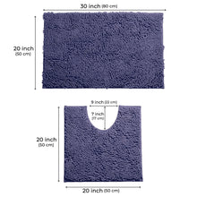 Load image into Gallery viewer, LuxUrux Bathroom Rugs Luxury Chenille 2-Piece Bath Mat Set, Purple