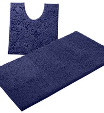 Load image into Gallery viewer, Bathroom Rugs Luxury Chenille 2-Piece Bath Mat Set, Large, Purple