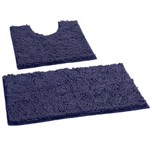 Load image into Gallery viewer, LuxUrux Bathroom Rugs Luxury Chenille 2-Piece Bath Mat Set, Purple