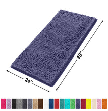 Load image into Gallery viewer, Rectangle Microfiber Bathroom Rug, 24x39 inch, Blue-purple